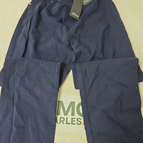 EMRICO JEAN STYLE STRETCH TROUSERS, NAVY - SIZE 18 