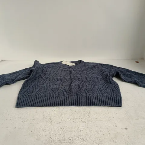ABERCROMBIE & FITCH KNIT SWEATER – NAVY – MEDIUM