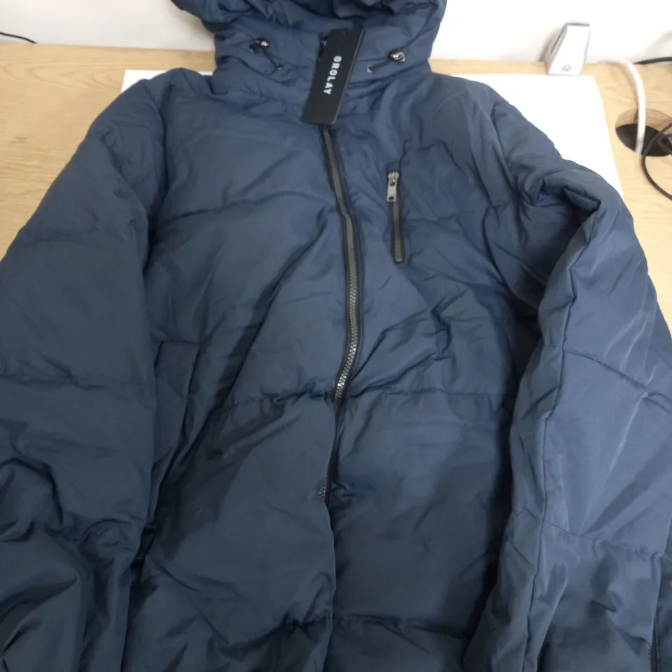 OROLAY HEAVY WEIGHT PADDED NAVY COAT - XL