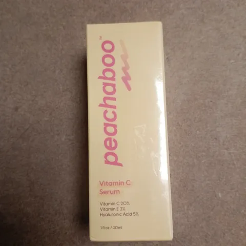 PEACHABOO VITAMIN C SERUM – 20% VITAMIN C, 3% VITAMIN E, 5% HYALURONIC ACID, 30ML
