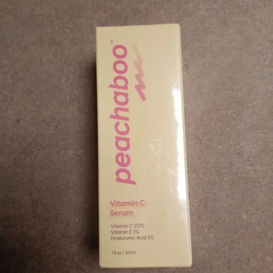 PEACHABOO VITAMIN C SERUM – 20% VITAMIN C, 3% VITAMIN E, 5% HYALURONIC ACID, 30ML