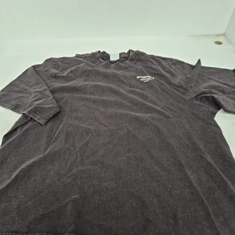GYMSHARK T-SHIRT – CHARCOAL GREY, MEN'S SIZE L