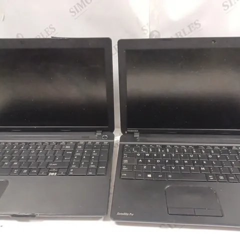 LOT OF 2 TOSHIBA SATELLITE PRO C50-A-1MX LAPTOPS WITH MISSING COMPONENTS
