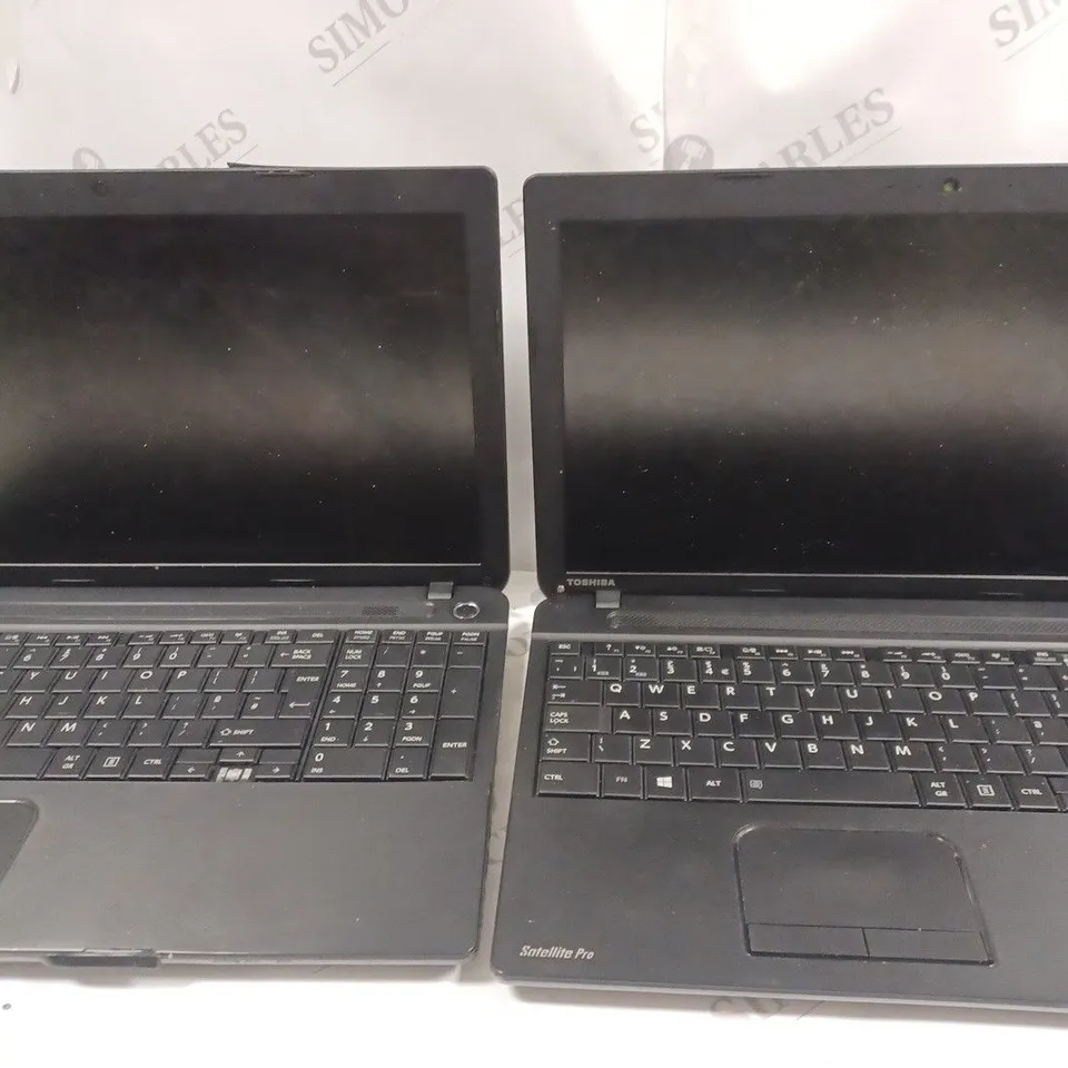 LOT OF 2 TOSHIBA SATELLITE PRO C50-A-1MX LAPTOPS WITH MISSING COMPONENTS