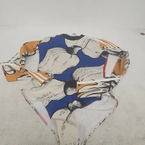 ADIDAS WOMEN'S BEACH SUIT – MULTICOLOUR ABSTRACT PRINT – UK 10