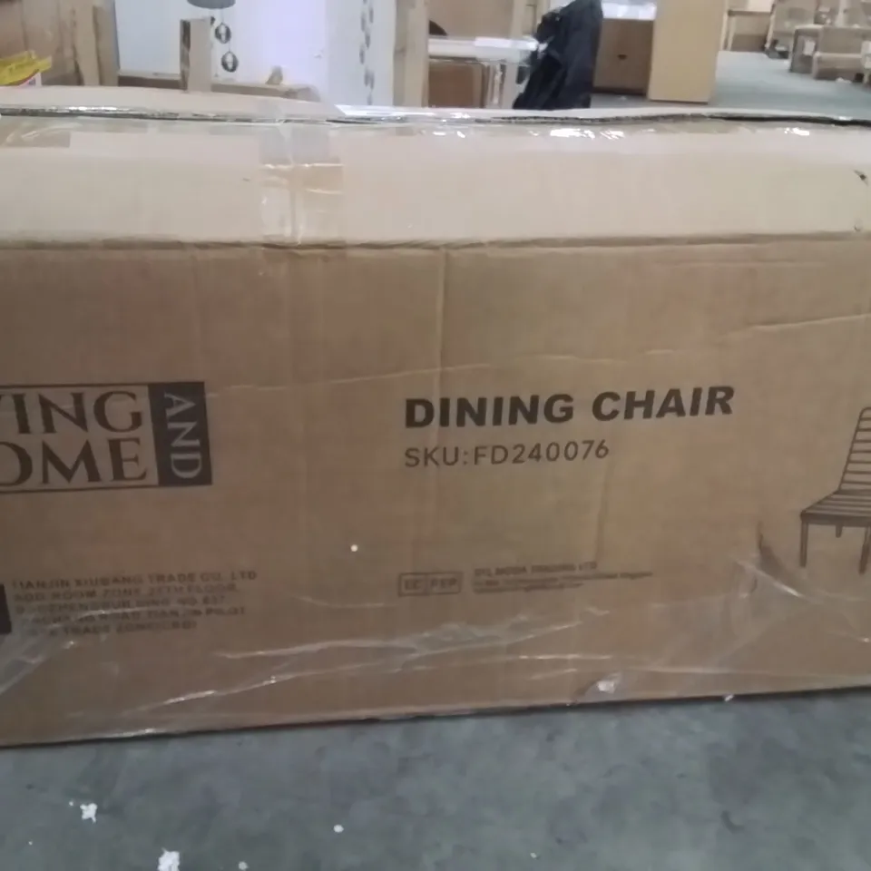 BOXED ADRASTUS SET OF 6 MODERN FAUX LEATHER ARMLESS CHAIRS -GREY-