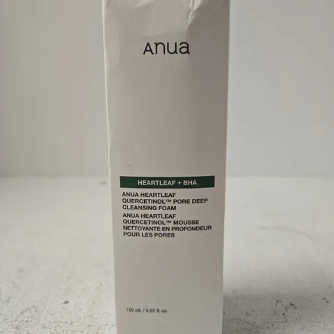ANUA HEARTLEAF + BHA PORE DEEP CLEANSING FOAM 150 ML