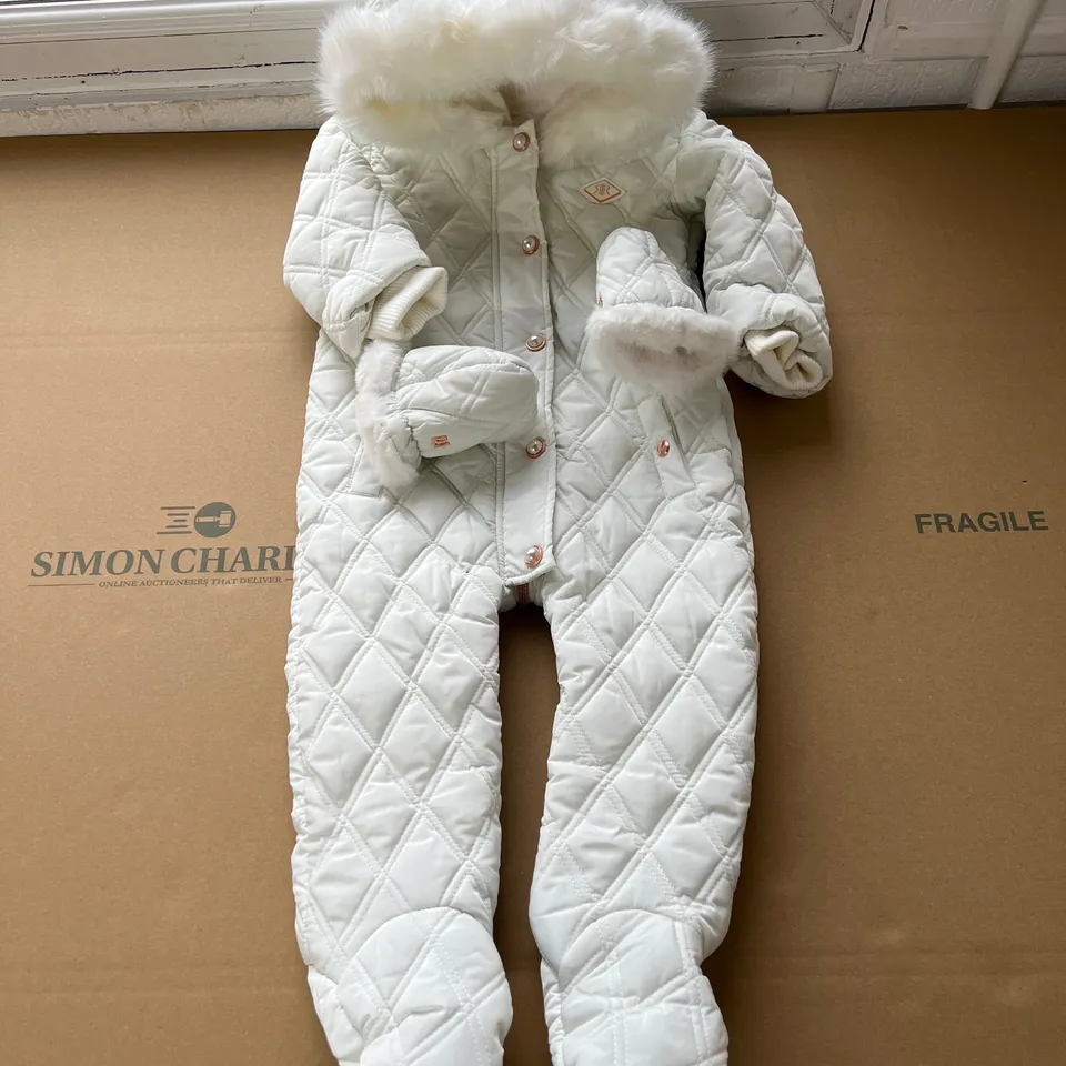 RIVER ISLAND SIZE 12-18MTHS QUILTED PRAM SUIT