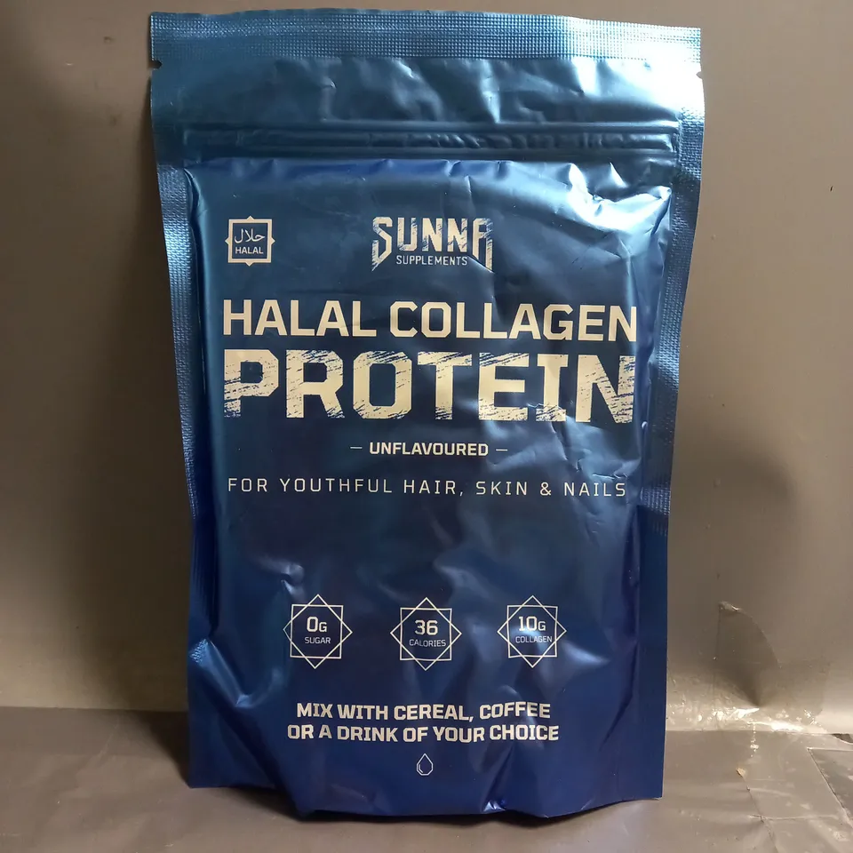 SUNNA SUPPLEMENTS HALAL COLLAGEN PROTEIN UNFLAVOURED 250G