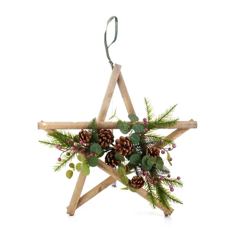 SARA BY SARA DAVIES PRE-LIT WOODEN STAR