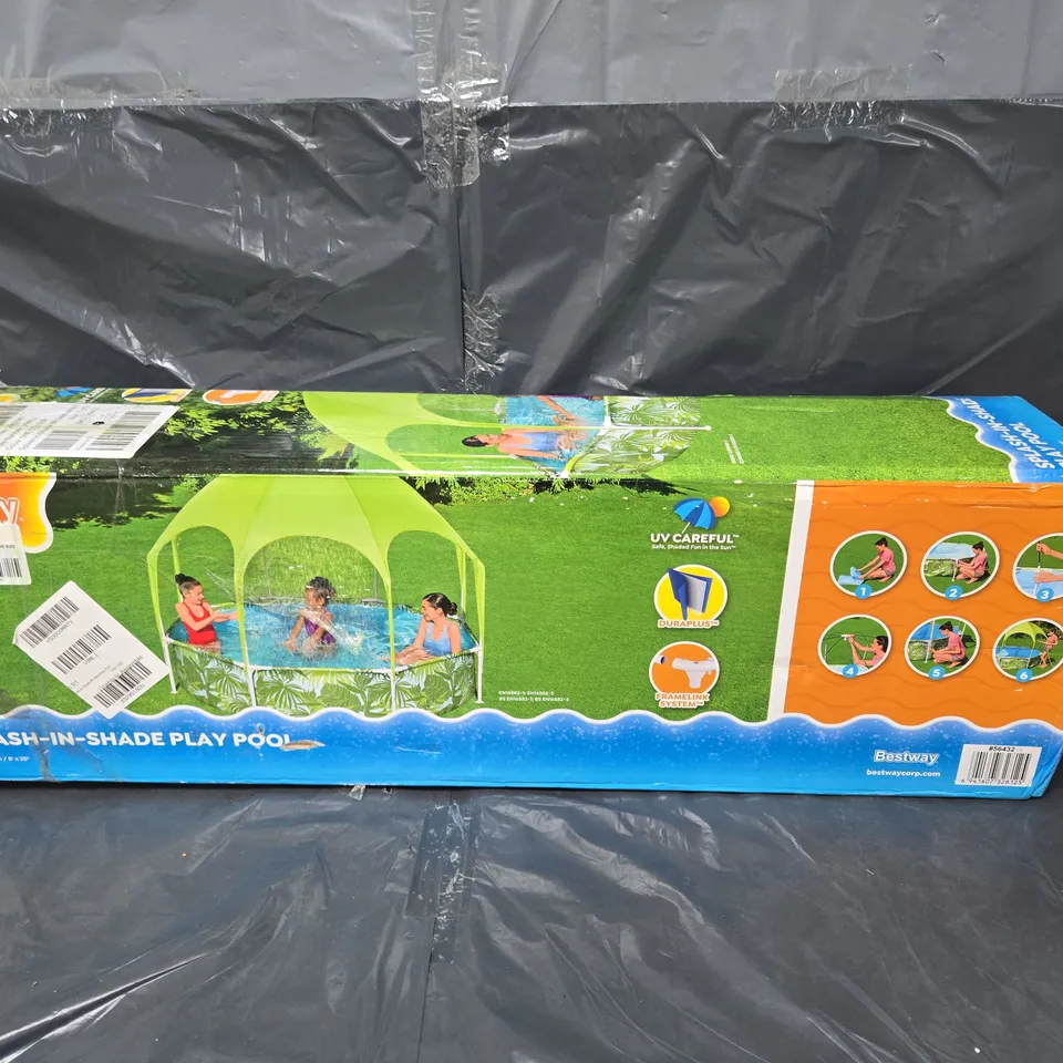 BOXED BESTWAY SPLASH-IN-SHADE 8FT SWIMMING POOL - COLLECTION ONLY