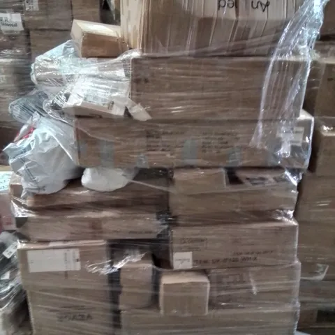 PALLET CONTAINING VARIOUS ASSORTED ITEMS TO INCLUDE FOLDING WAGON, CAR JACK'S,, TOOL BATTERIES,  VACUUM CLEANER AND LOTS MORE UNMARKED BOXED ITEMS 