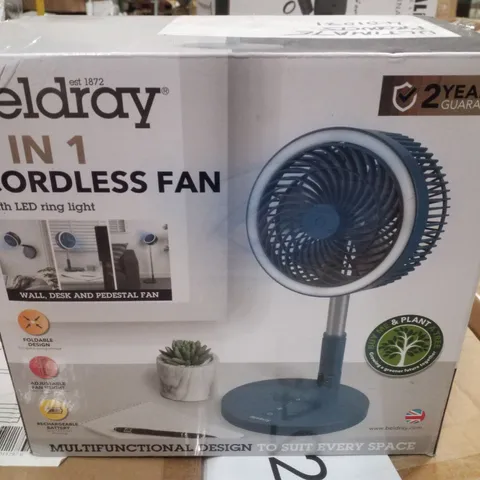 BOXED BELDRAY 3IN1 CORDLESS FAN - GREY