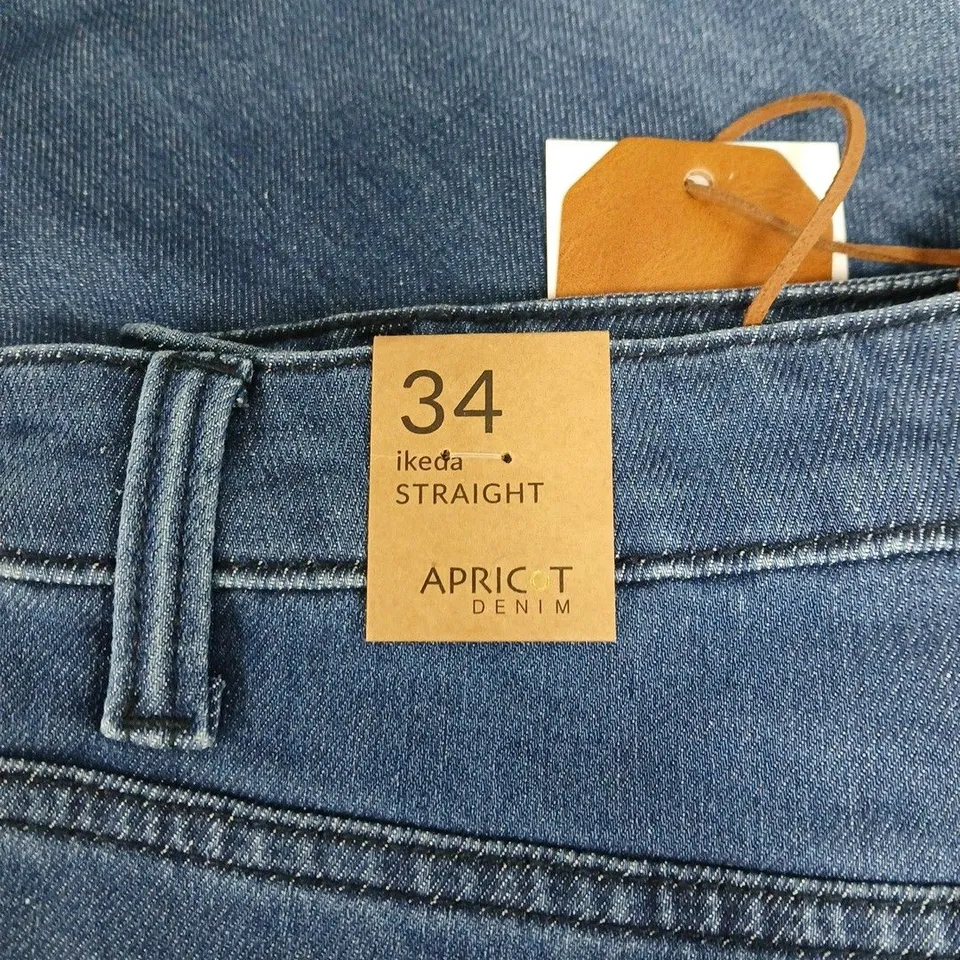 APRICOT DENIM JEANS UK SIZE 34 STRAIGHT