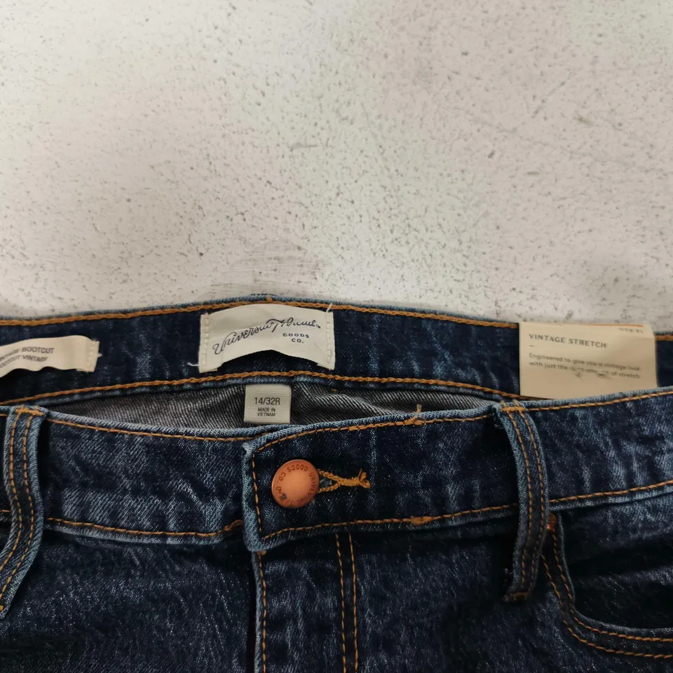 VINTAGE STRETCH DENIM JEANS – DARK INDIGO, UK 14 (US 14/32R) – WOMENS CLOTHING