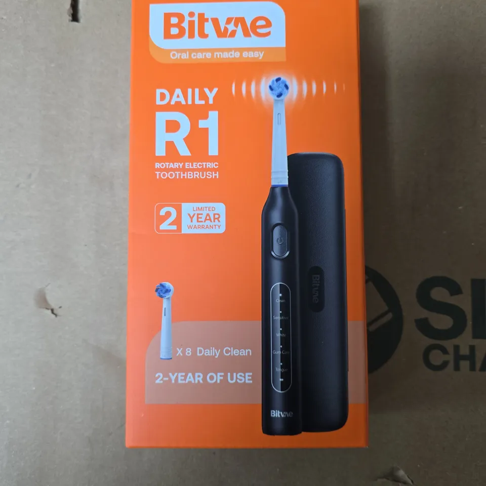 BITVAE DAILY R1 ROTARY ELECTRIC TOOTHBRUSH – WITH TRAVEL CASE, 2-YEAR WARRANTY