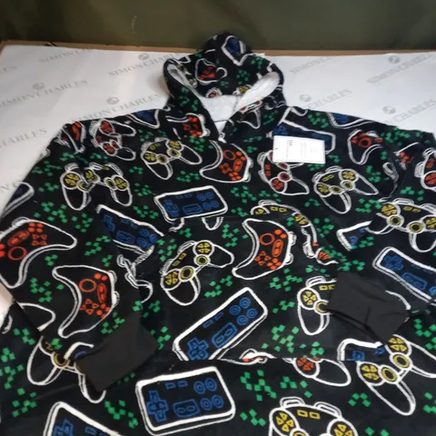GAMING PRINT HOODIE BLANKET - ONE SIZE