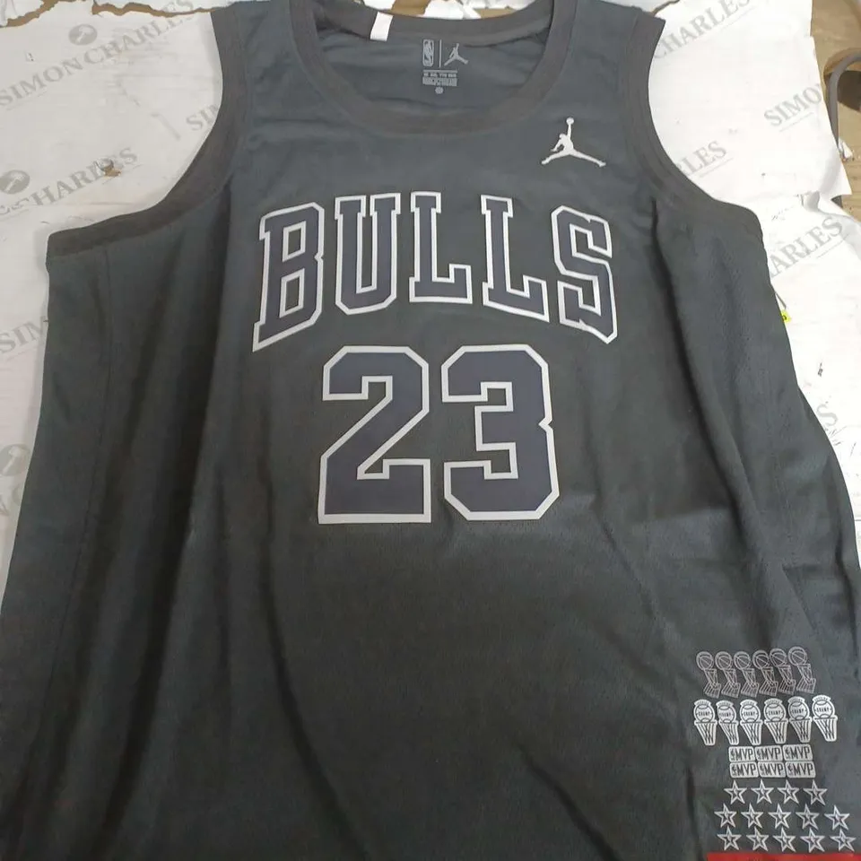 JORDAN NBA BULLS 23 JERSEY IN BLACK - XXL