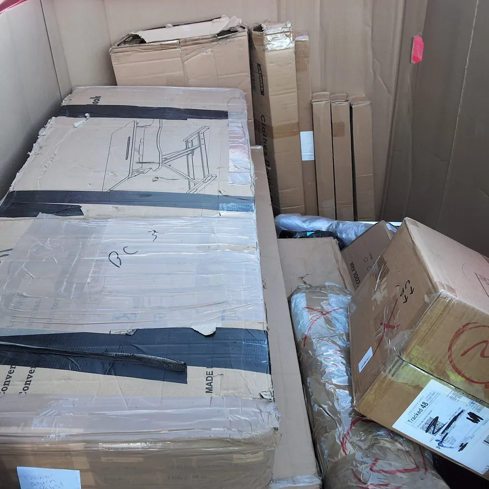 PALLET OF ASSORTED HOUSEHOLD ITEMS TO INCLUDE 20L DEHUMIDIFIER, STEAM CLEANER AND LED CEILING LIGHT 