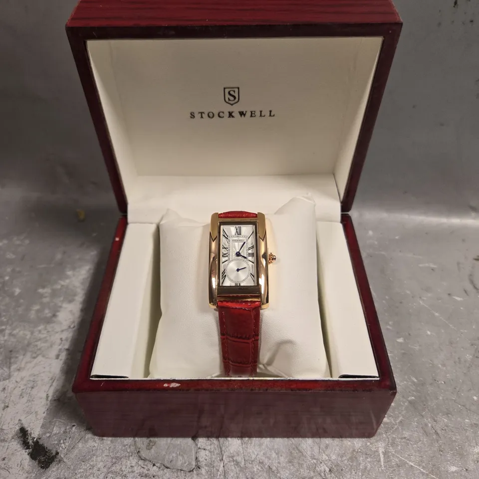 LADIES STOCKWELL WATCH – TEXTURED DIAL WITH SUB DIAL MINUTE HAND – LEATHER STRAP