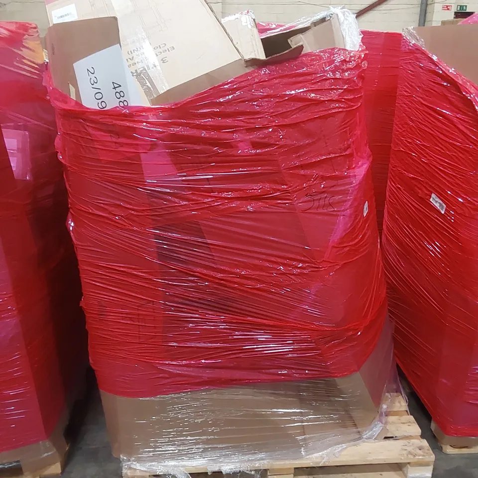 PALLET OF ASSORTED HOUSEHOLD ITEMS AND CONSUMER PRODUCTS TO INCLUDE; CLOTHES AIRER, DRYING RACK, BOXED FURNITURE ETC 