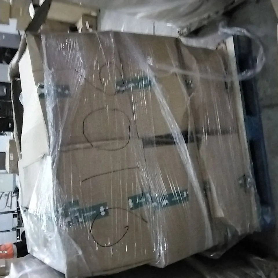 PALLET OF ASSORTED ITEMS INCLUDING SEA TEAM TRANSPARENT BOX, DEZENE CUSHION COVER, BABY SWIMMING FLOAT, COOFANDY MENS SUIT VEST, DERICOR DOG BED 