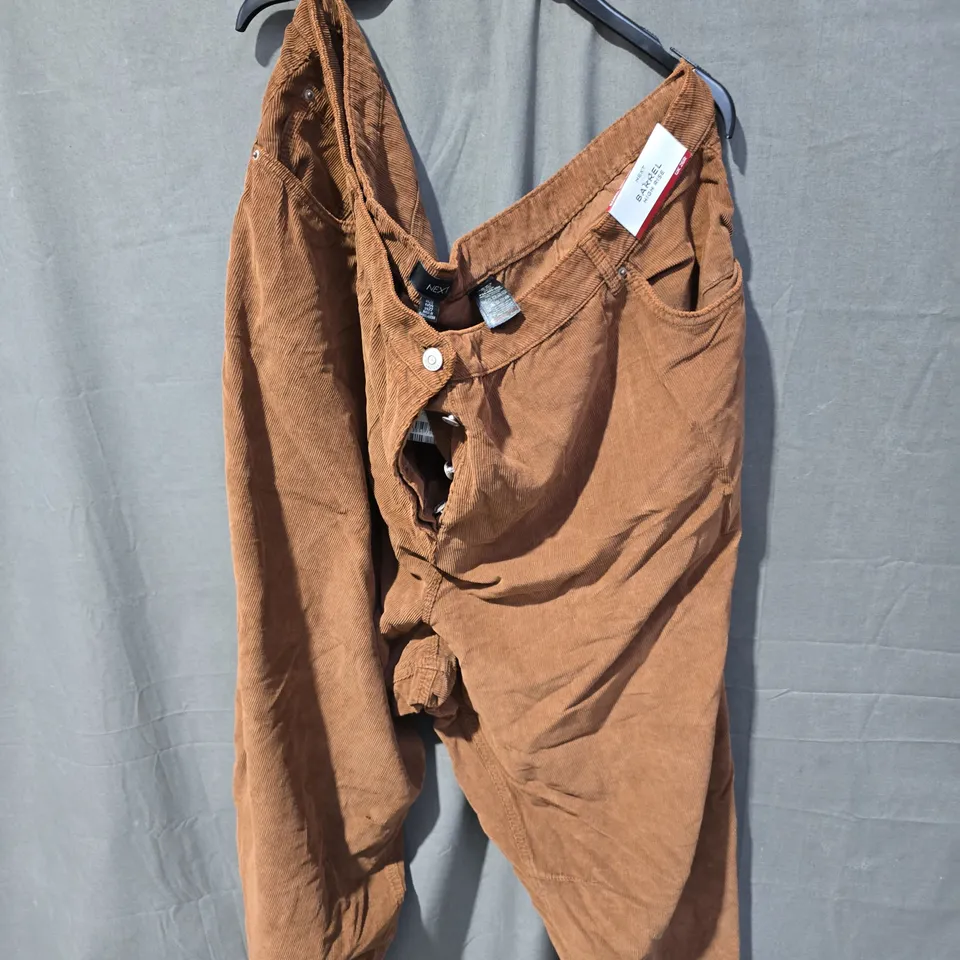 BOX OF APPROXIMATELY 25 CLOTHING ITEMS INCLUDING: BLACK SKIRT, BLUE ASOS JEANS AND BROWN NEXT BARREL LEG PANTS