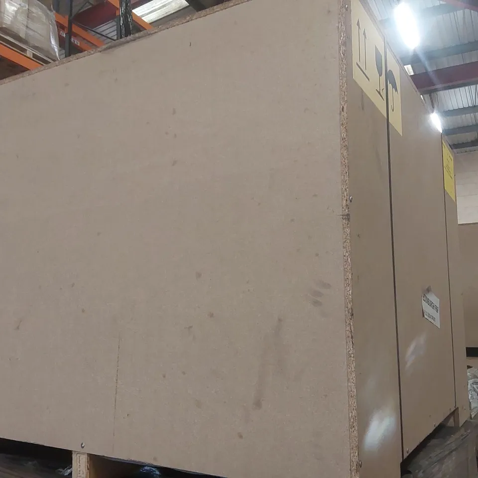 PALLET CONTAINING COMMERCIAL DISPLAY UNIT PARTS