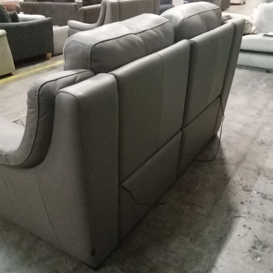 QUALITY DESIGNER ITALIAN MADE DEGANO 2 SEATER LEATHER ELECTRIC RECLINER SOFA