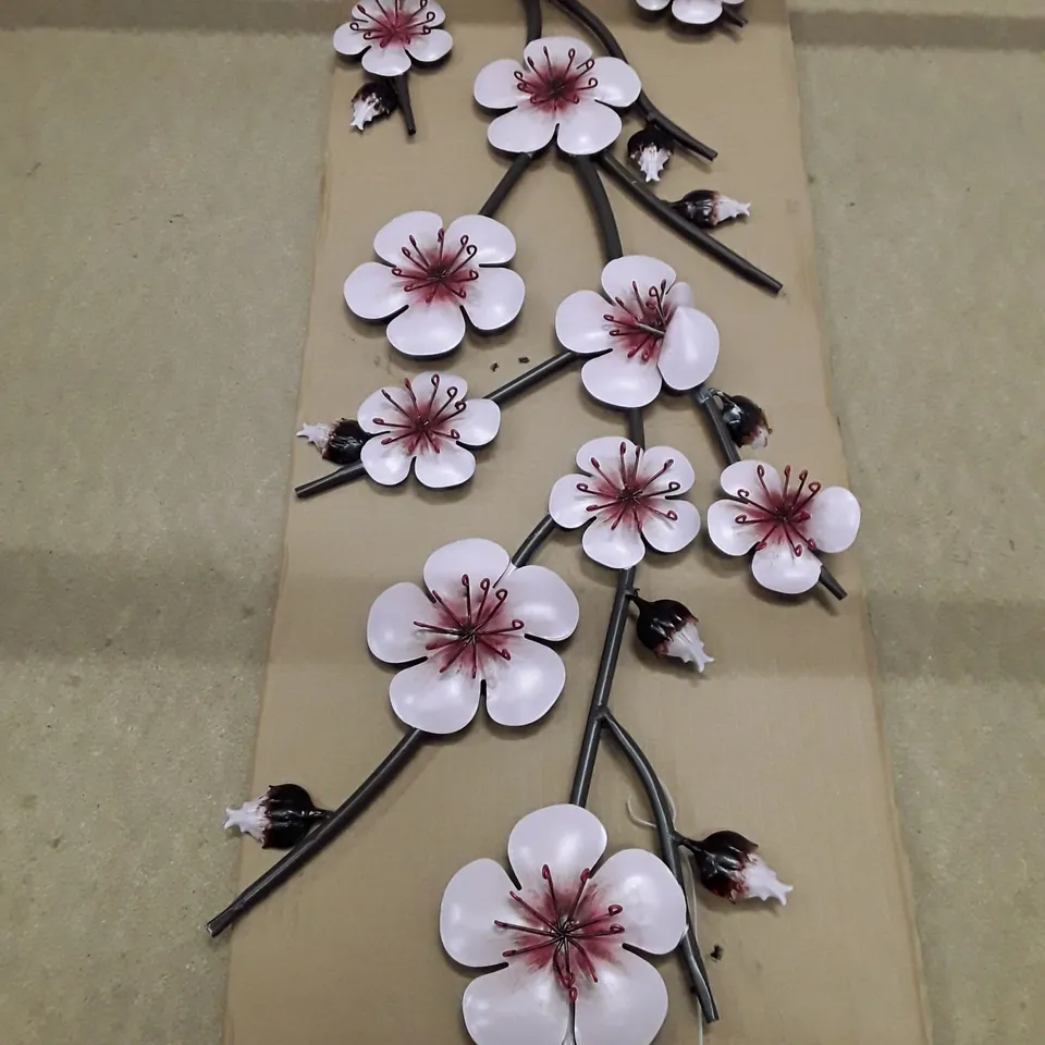 BOXED PLANTS & FLOWERS WALL DECOR ON METAL