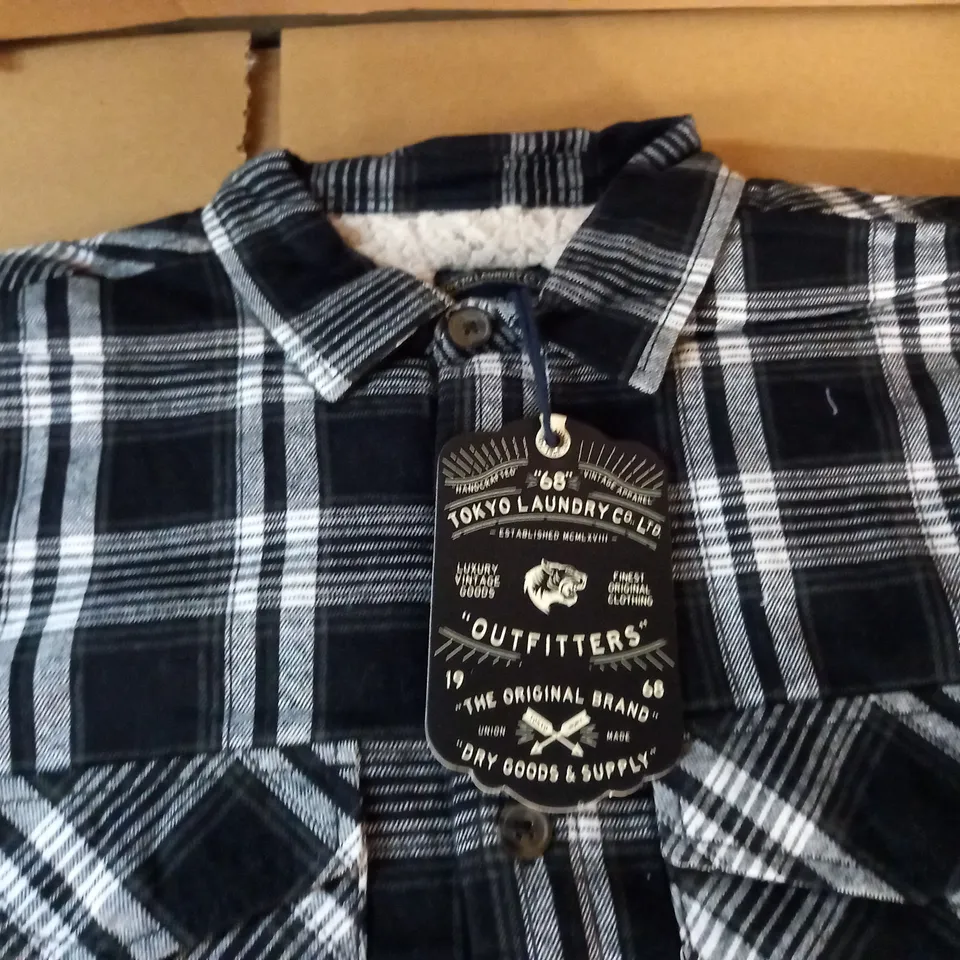 TOKYO LAUNDRY TORNIO JET BLACK CHECK - L