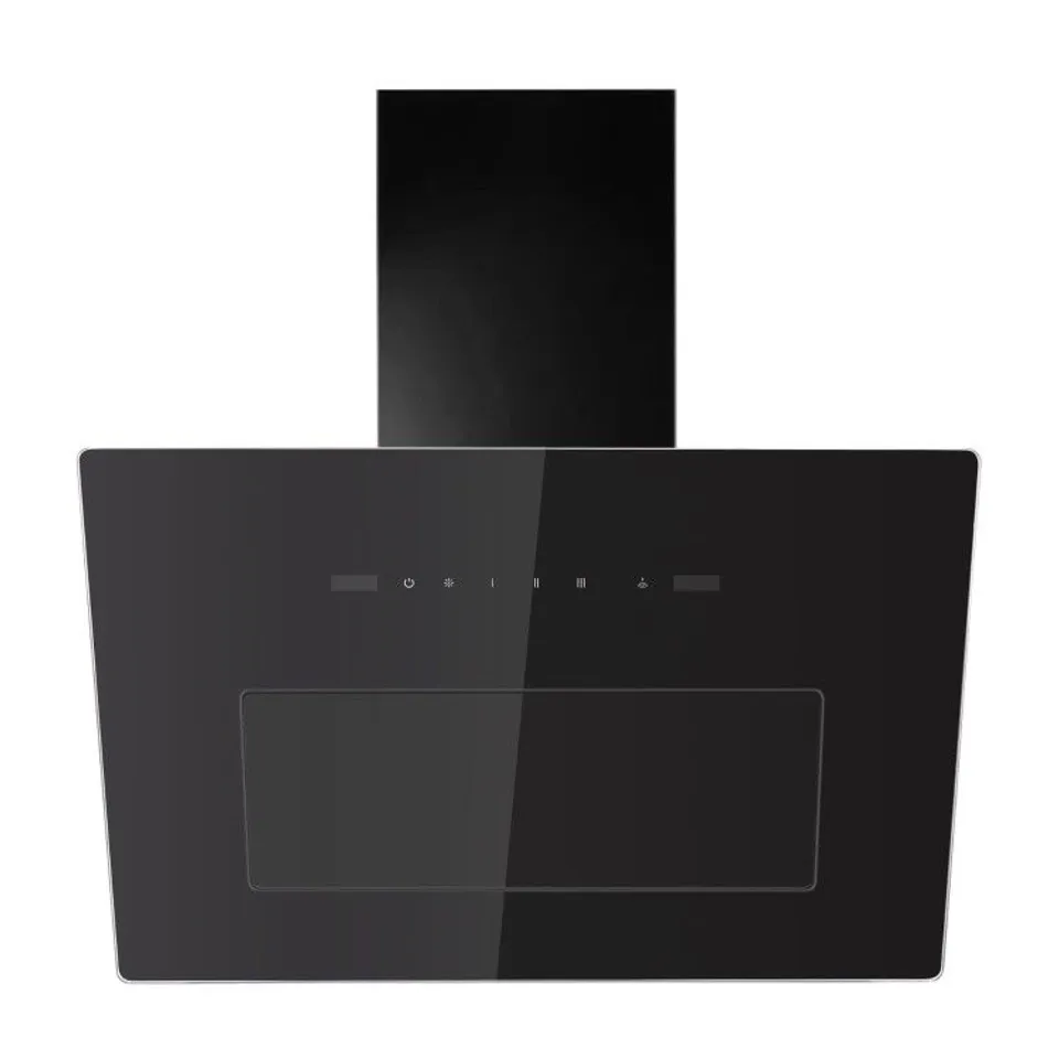 BOXED ELECTRIQ 60CM ANGLED HOOD WITH HOB TO HOOD CONNECTION - BLACK