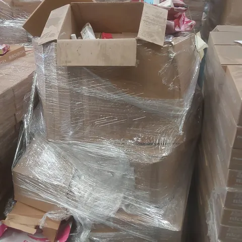 PALLET CONTAINING A VERY LARGE QUANTITY OF ASSORTED BEAUTY RELATED PRODUCTS INCLUDING: MARCELLE MOISTURISING EMULSION, SCAMP & DUDE BEAUTY SET, GEL EFFECT NAIL POLISH ECT