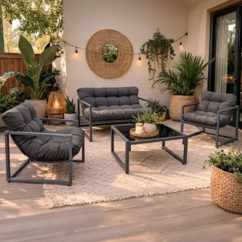 BOXED NEO GARDEN FURNITURE SET - GREY