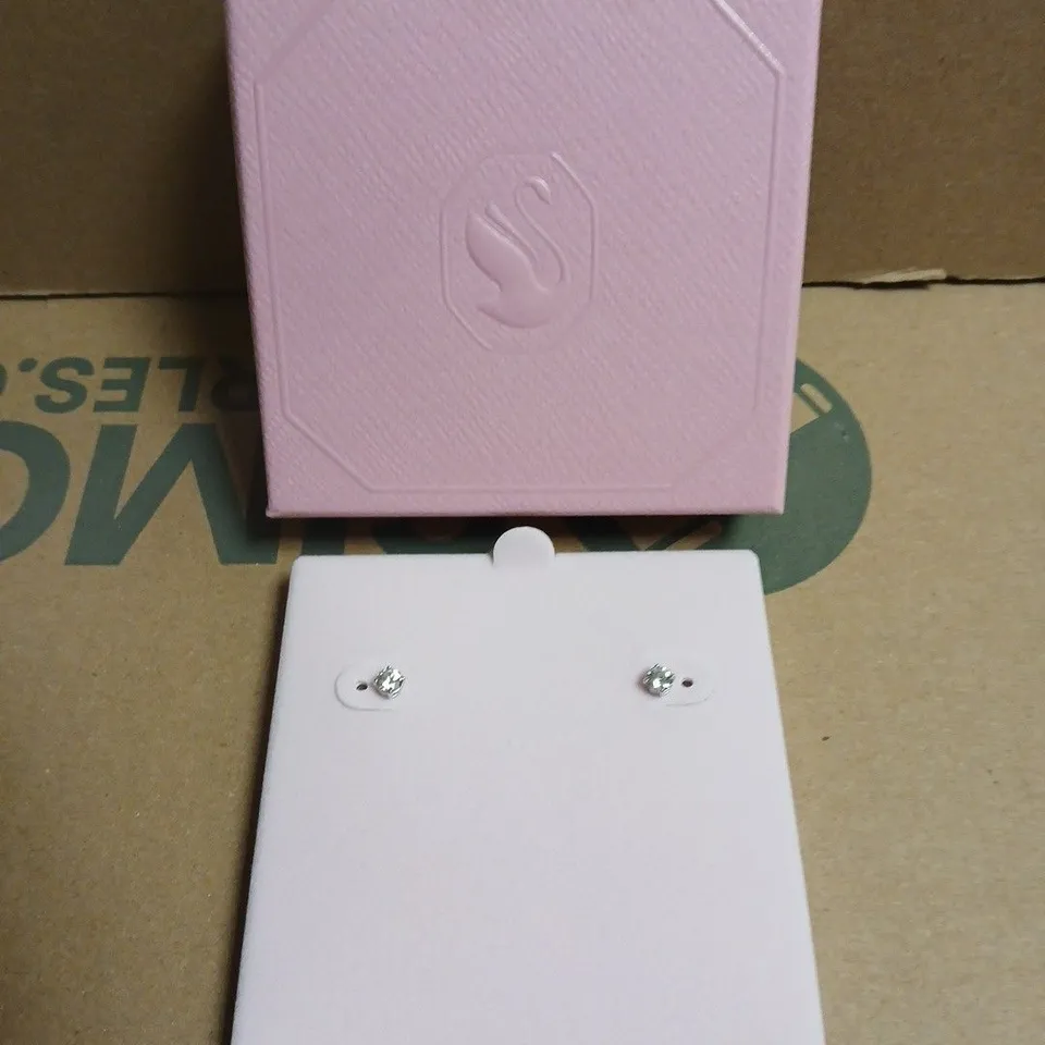 SWAROVSKI ROUND CZ STUD EARRINGS