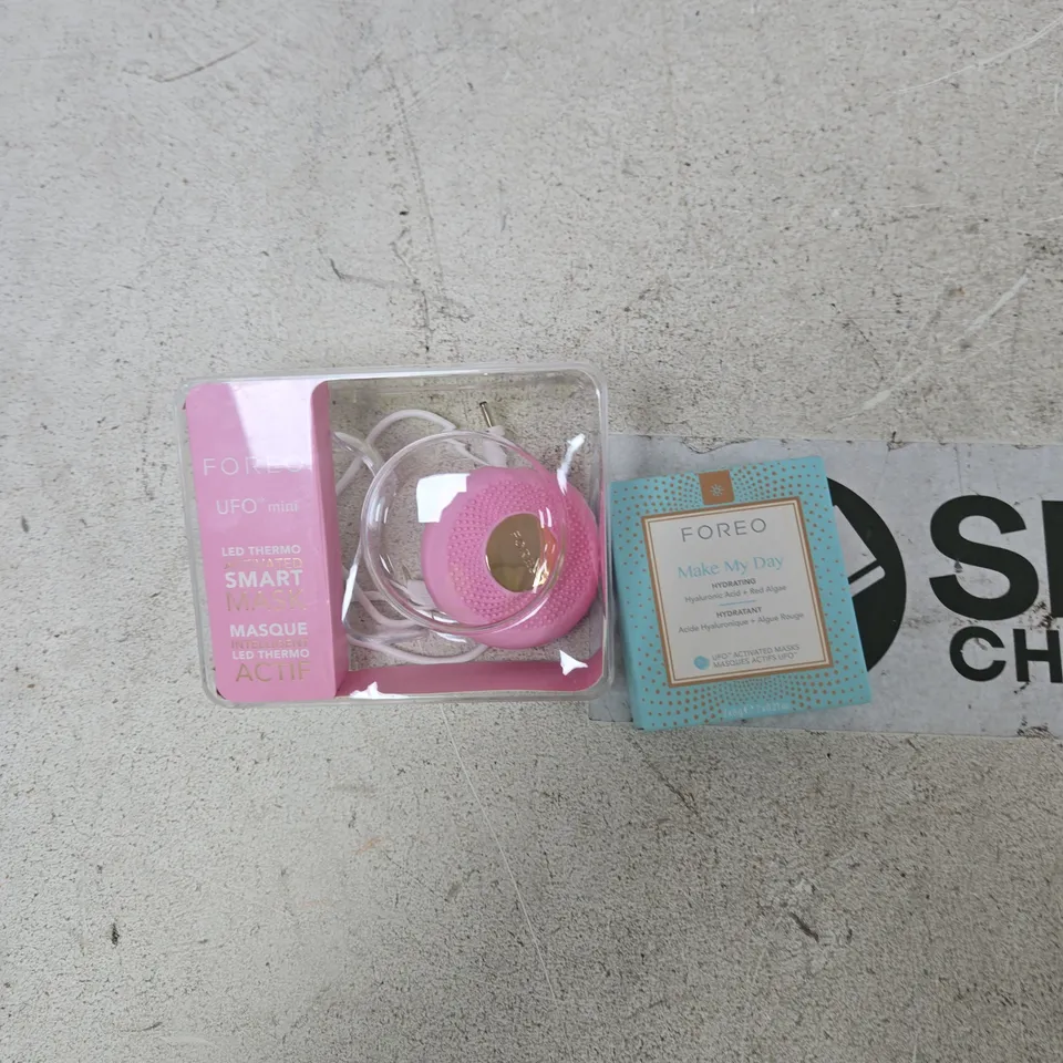 FOREO UFO MINI PINK FACIAL DEVICE + MAKE MY DAY HYDRATING MASK