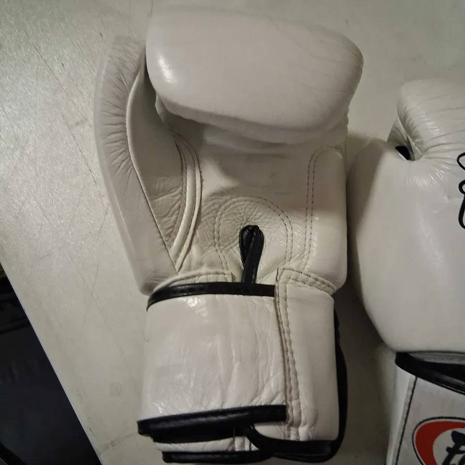 FAIRTEX BOXING GLOVES – WHITE, SIZE 12, PAIR
