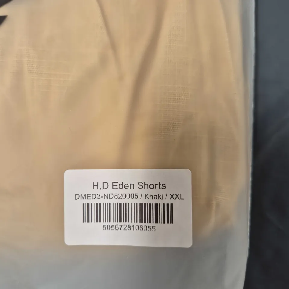 H.D EDEN SHORTS – KHAKI, UK XXL