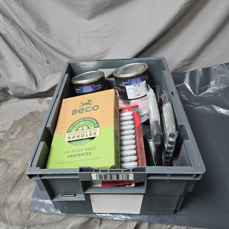 APPROXIMATELY 18 ASSORTED ITEMS TO INCLUDE SHARPIE 12 PACK, SAN DECO WAX, BECO POOP BAGS ETC