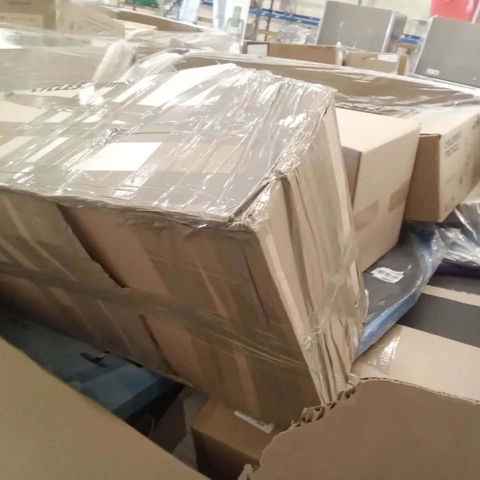 PALLET OF ASSORTED ITEMS INCLUDING FORGING MOUNT DUAL LONG ARM FULL-MOTION TV WALL MOUNT, PUTTING TRAINER, SCREEN PROTECTOR,ANTI BLUE LIGHT FILTER, INVISION LOW PROFILE DOUBLE ARM MOUNT