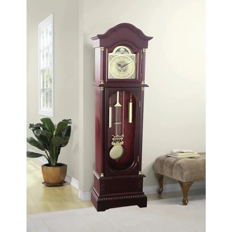 BOXED 181CM WOOD GRANDFATHER CLOCK (1 BOX)