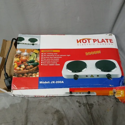 HOT PLATE ELECTRIC COOKER – MODEL JX-200A (DOUBLE BURNER) 2000W