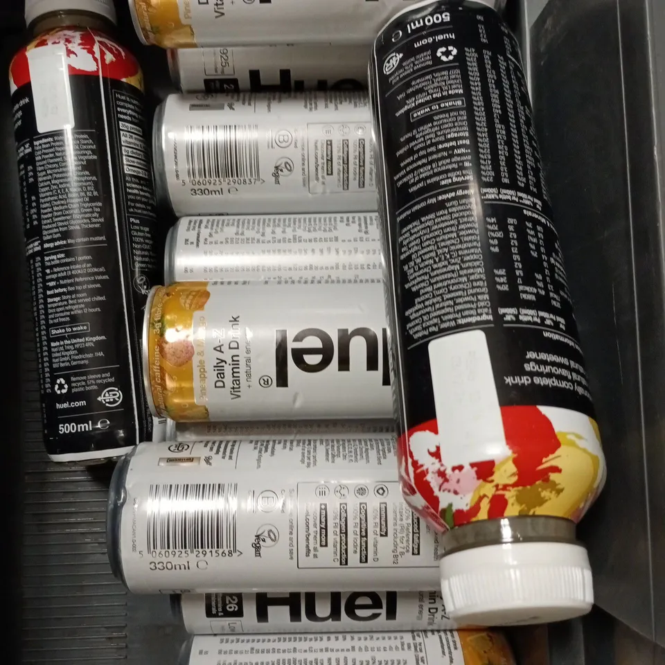 APPROXIMATELY 10 ASSORTED DRINK PRODUCTS TO INCLUDE HUEL & APTAMIL 