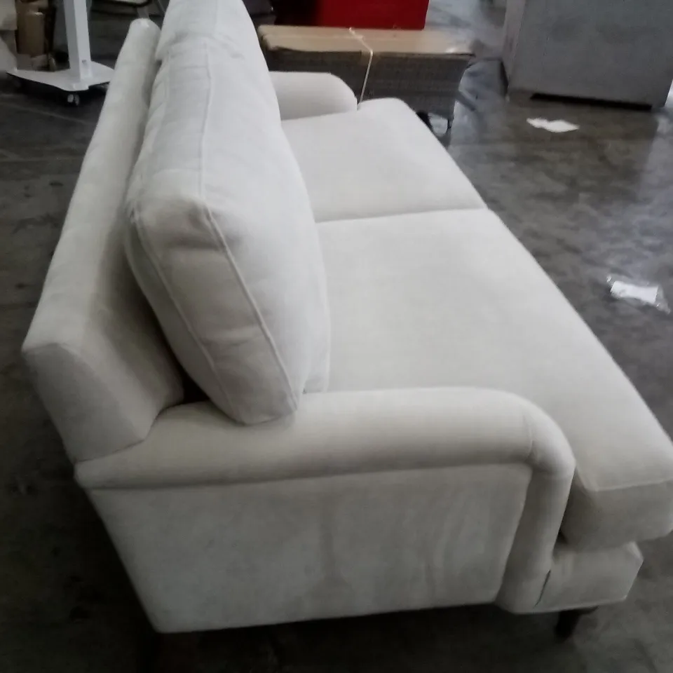 QUALITY THE LOUNGE CO DESIGNER 3 SEATER SOFA - CREAM FABRIC 