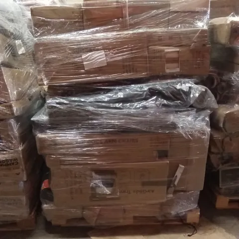 PALLET OF ASSORTED E-COMMERCE GOODS AND PRODUCTS TO INCLUDE; BIN BAGS, SUITCASES/CABIN BAGS, CAMPING CHAIRS, KETTLE BELLS, PICNIC BLANKET, DOG CAGE ETC