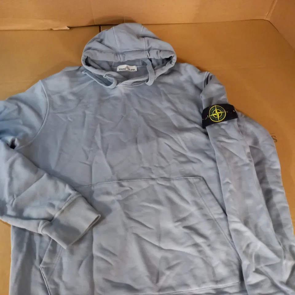 STONE ISLAND LIGHT BLUE HOODIE - XL