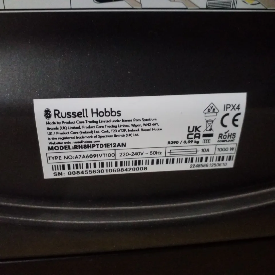 RUSSELL HOBBS RH8HPTD1E12AN 8KG HEAT PUMP TUMBLE DRYER ANTHRACITE