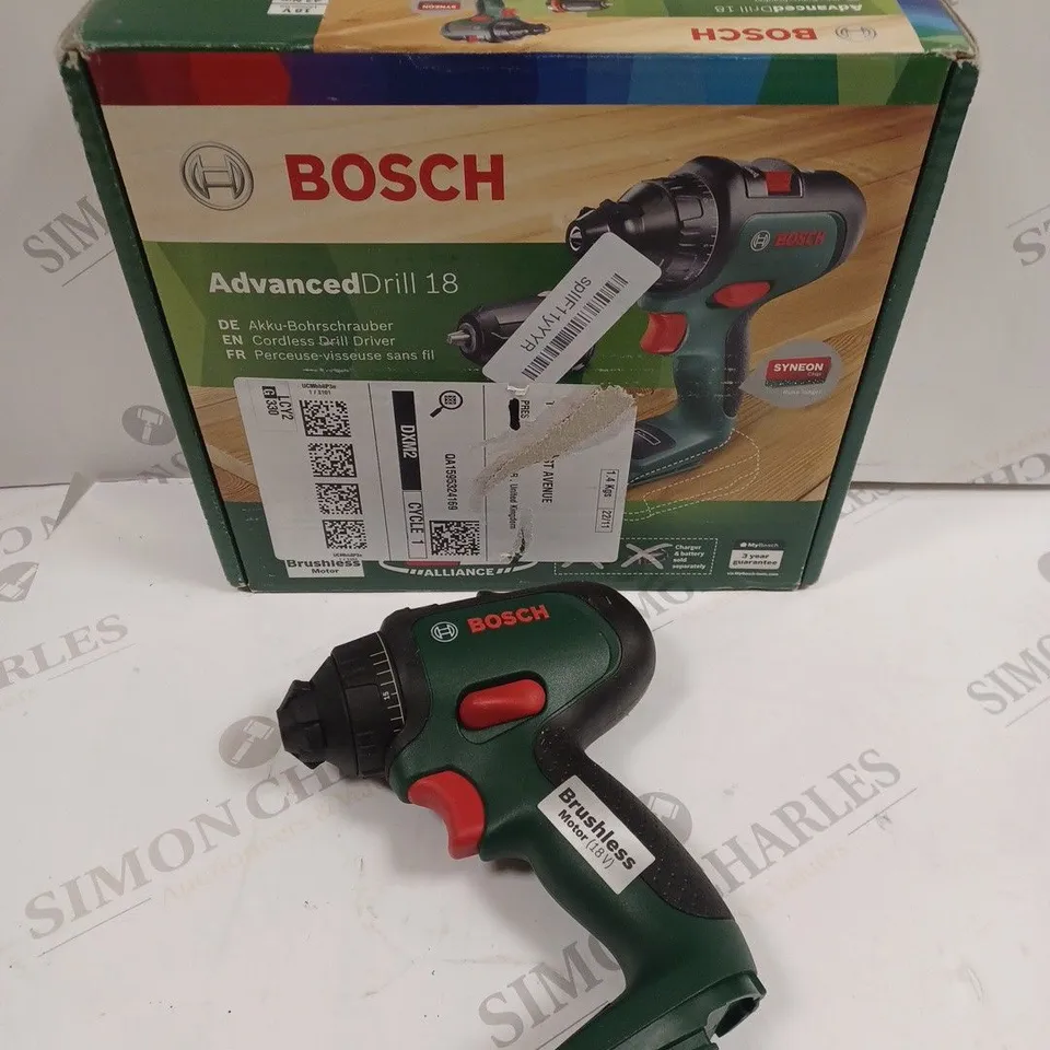 BOXED BOSCH ADVANCED DRILL 19 CORDLESS DRILL DRIVER 