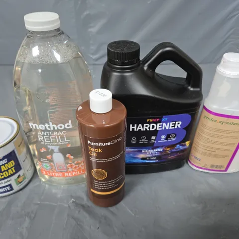 APPROXIMATELY 10 HOUSEHOLD ITEMS TO INCLUDE PRIMER, TEA OIL, WASHING UP LIQUID ETC - COLLECTION ONLY