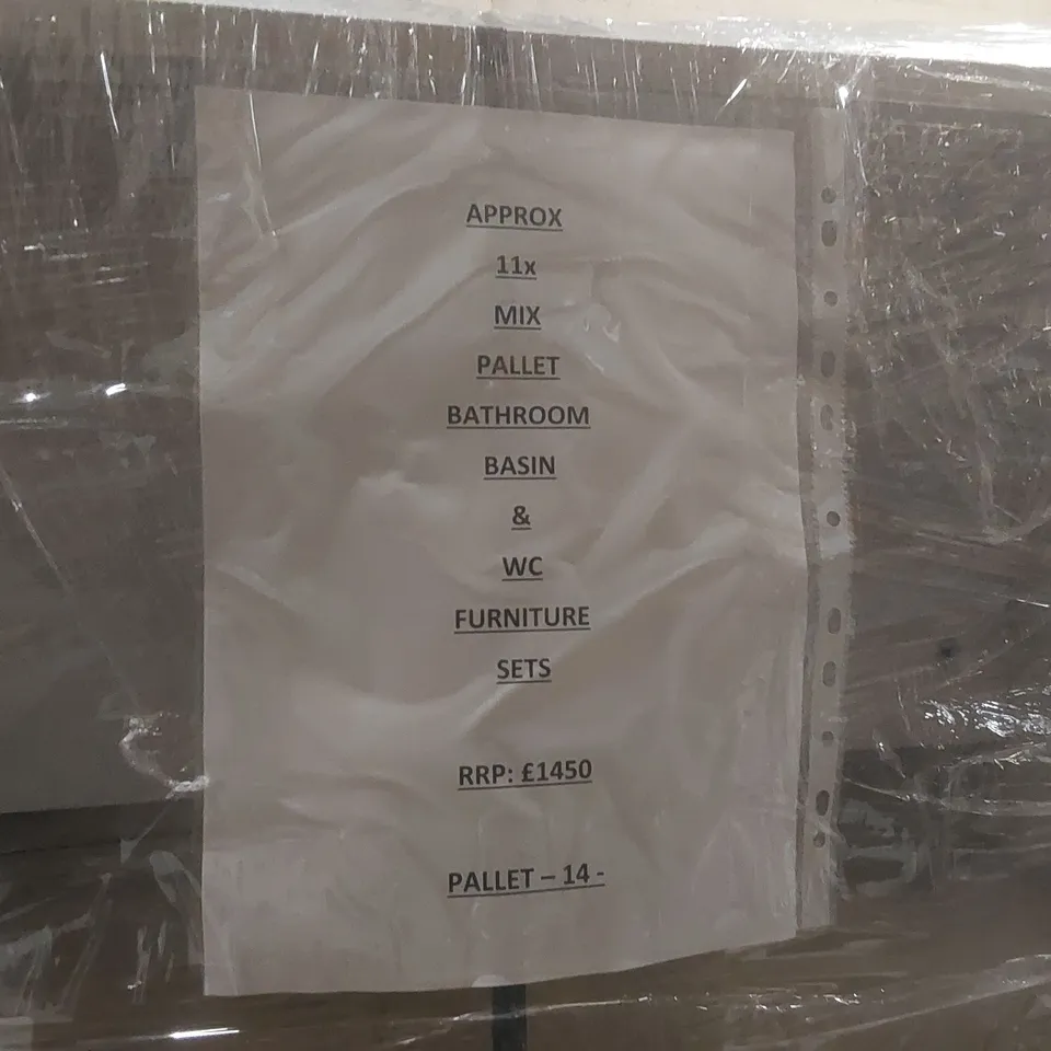 PALLET CONTAINING APPROXIMATELY 11x BATHROOM FURNITURE UNITS